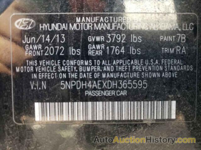 HYUNDAI ELANTRA GLS, 5NPDH4AEXDH365595