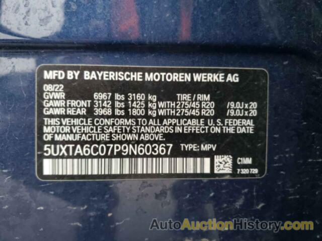 BMW X5 XDRIVE45E, 5UXTA6C07P9N60367