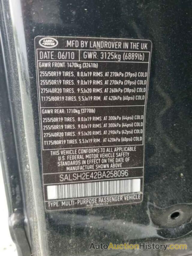 LAND ROVER RANGEROVER SC, SALSH2E42BA258096