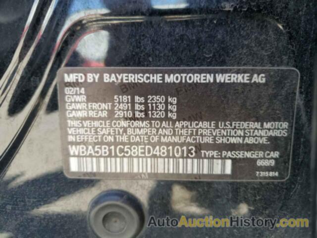 BMW 5 SERIES I, WBA5B1C58ED481013