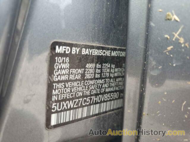 BMW X3 SDRIVE28I, 5UXWZ7C57H0V85590