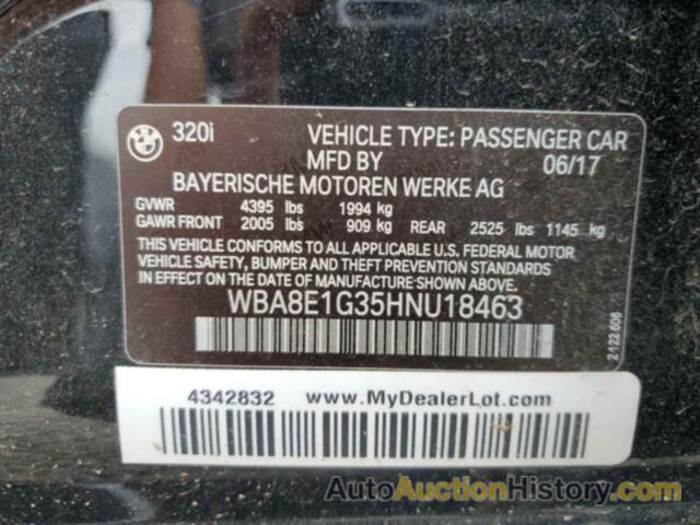 BMW 3 SERIES I, WBA8E1G35HNU18463