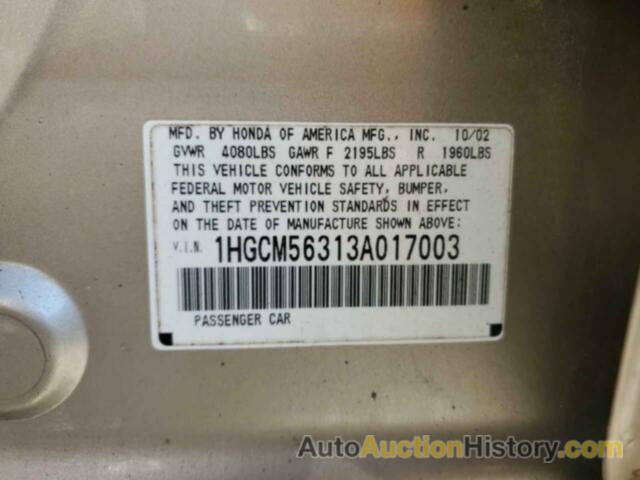 HONDA ACCORD LX, 1HGCM56313A017003