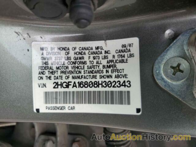 HONDA CIVIC EX, 2HGFA16808H302343