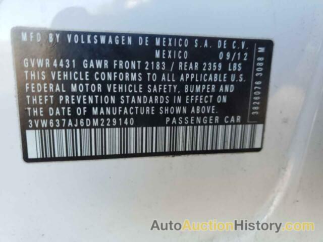 VOLKSWAGEN JETTA HYBRID, 3VW637AJ6DM229140