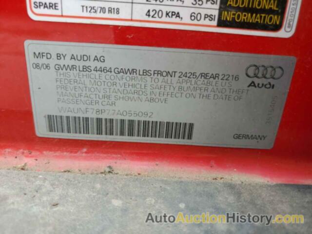 AUDI A3 2.0 PREMIUM, WAUNF78P77A055092