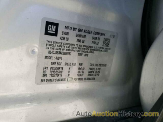 BUICK ENCORE PREFERRED, KL4CJASBXKB806167