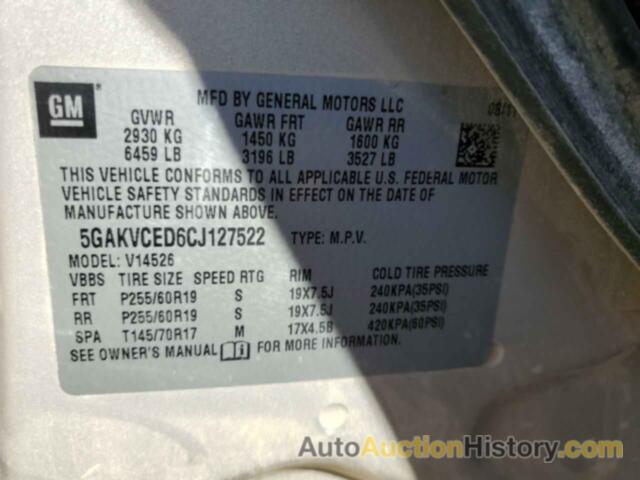 BUICK ENCLAVE, 5GAKVCED6CJ127522