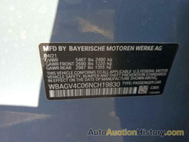 BMW 8 SERIES, WBAGV4C06NCH19830