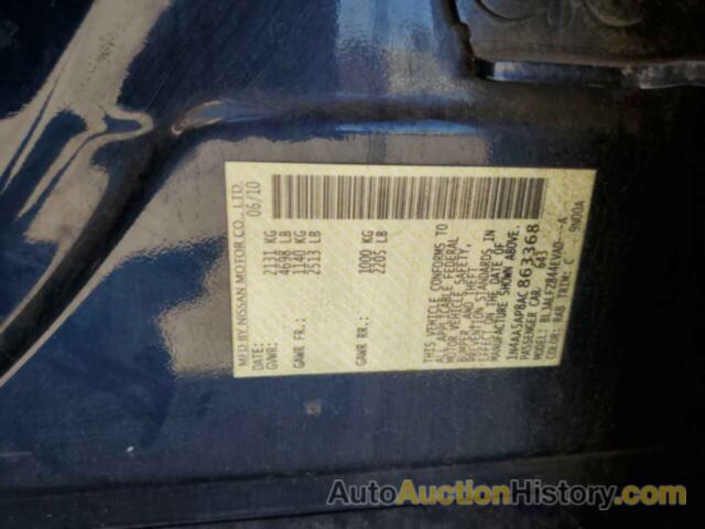 NISSAN MAXIMA S, 1N4AA5AP8AC863368