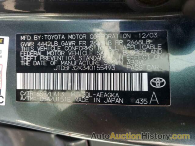 TOYOTA CAMRY LE, JTDBF32K340155493