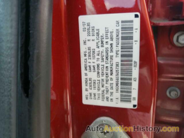 HONDA ACCORD SE, 1HGCM66407A057383