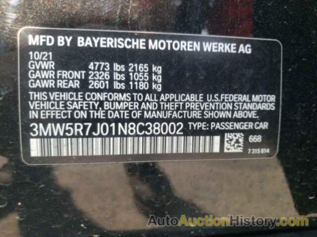 BMW 3 SERIES, 3MW5R7J01N8C38002