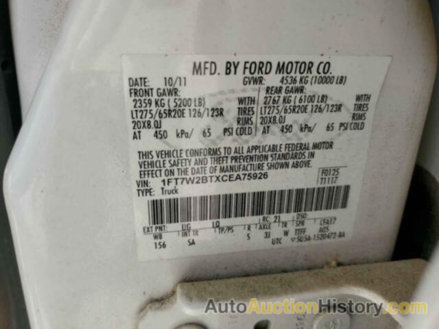 FORD F250 SUPER DUTY, 1FT7W2BTXCEA75926