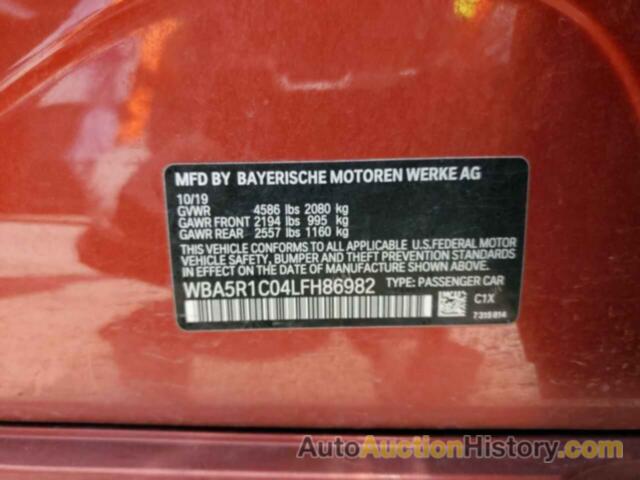 BMW 3 SERIES, WBA5R1C04LFH86982