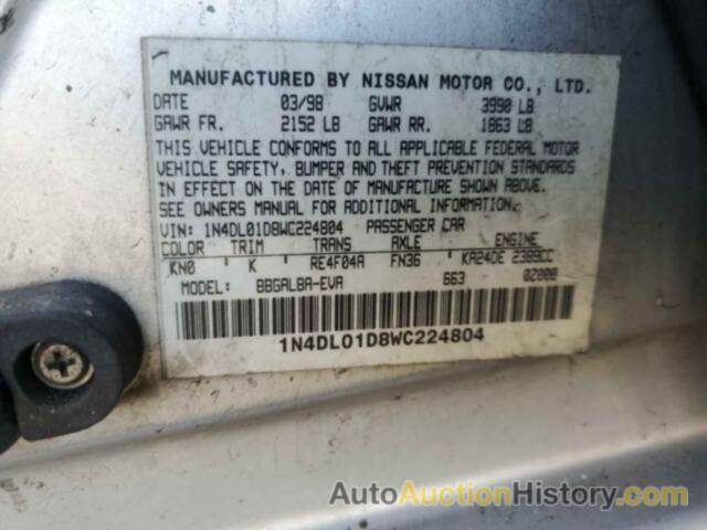 NISSAN ALTIMA XE, 1N4DL01D8WC224804