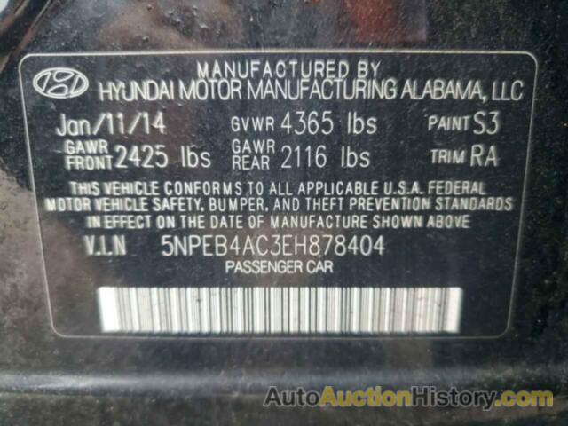 HYUNDAI SONATA GLS, 5NPEB4AC3EH878404