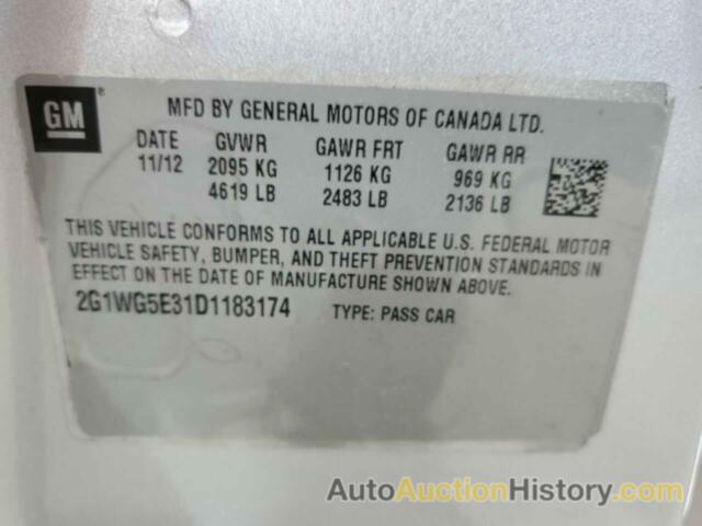 CHEVROLET IMPALA LT, 2G1WG5E31D1183174