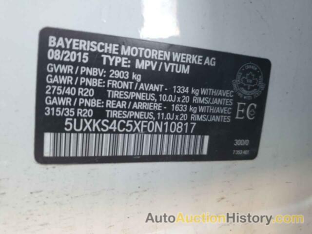 BMW X5 XDRIVE35D, 5UXKS4C5XF0N10817