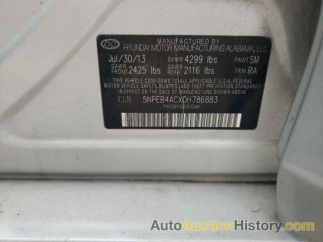 HYUNDAI SONATA GLS, 5NPEB4ACXDH786883