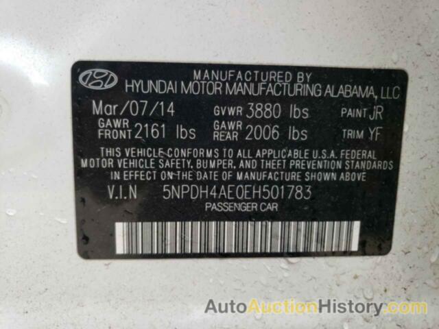 HYUNDAI ELANTRA SE, 5NPDH4AE0EH501783