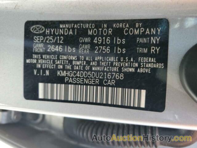 HYUNDAI GENESIS 3.8L, KMHGC4DD5DU216768