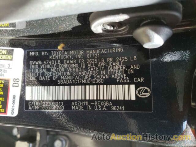 LEXUS ES300 300H, 58ADA1C17MU010360