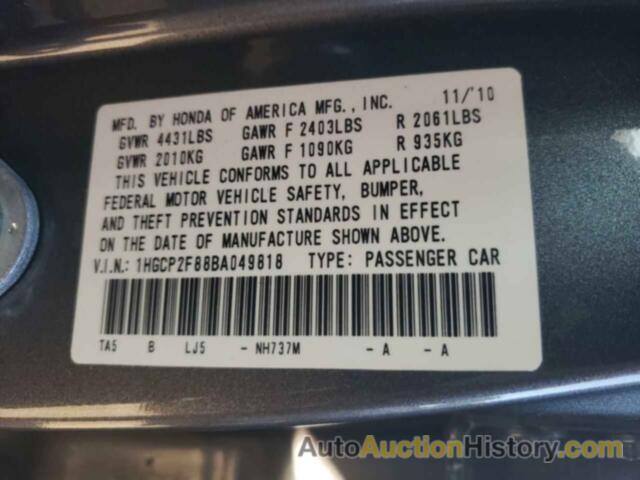 HONDA ACCORD EXL, 1HGCP2F88BA049818