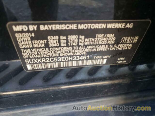 BMW X5 SDRIVE35I, 5UXKR2C53E0H33461