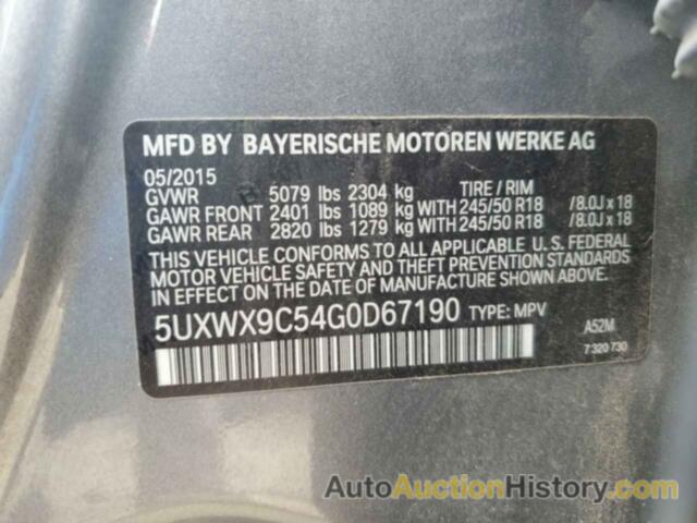 BMW X3 XDRIVE28I, 5UXWX9C54G0D67190