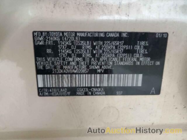 TOYOTA RAV4 LIMITED, 2T3DK4DV8AW020857