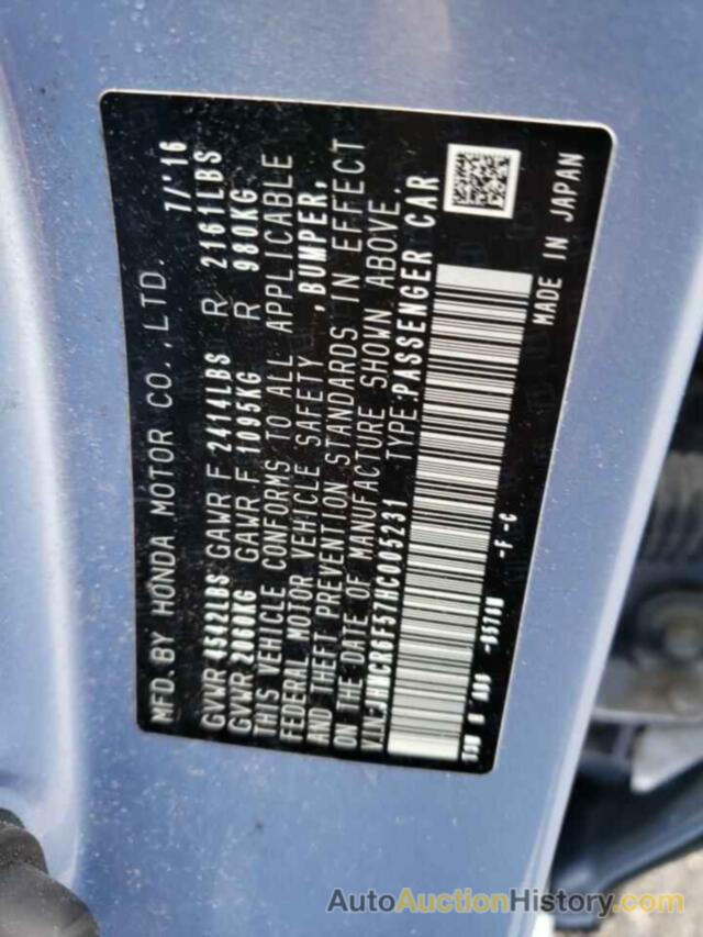 HONDA ACCORD HYBRID EXL, JHMCR6F57HC005231