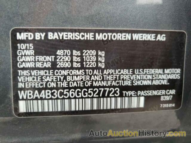 BMW 4 SERIES XI GRAN COUPE, WBA4B3C56GG527723