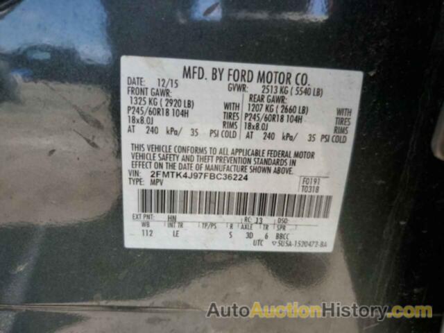 FORD EDGE SEL, 2FMTK4J97FBC36224