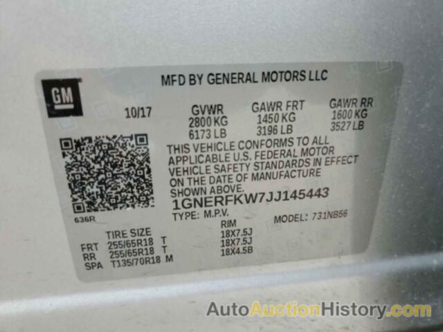 CHEVROLET TRAVERSE LS, 1GNERFKW7JJ145443