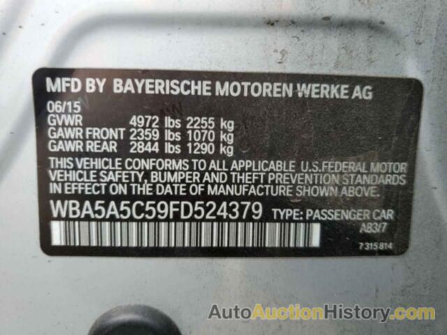 BMW 5 SERIES I, WBA5A5C59FD524379