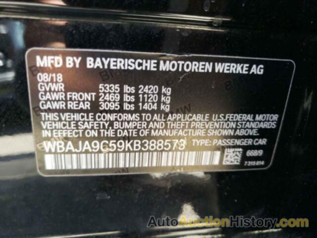 BMW 5 SERIES, WBAJA9C59KB388573