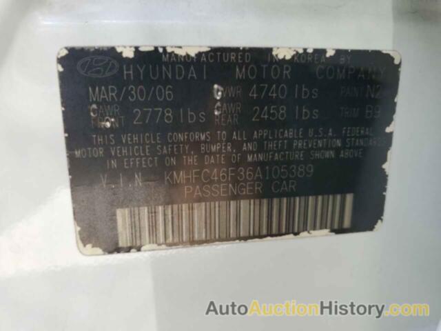 HYUNDAI AZERA SE, KMHFC46F36A105389