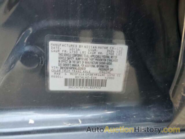 NISSAN VERSA S, 3N1CN7APXHL822972