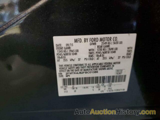 FORD EDGE SEL, 2FMTK4J82FBC01386