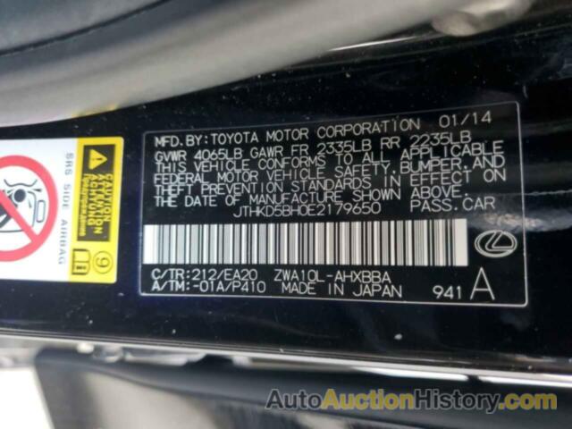 LEXUS CT 200 200, JTHKD5BH0E2179650