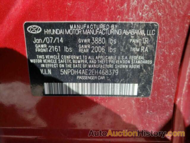 HYUNDAI ELANTRA SE, 5NPDH4AE2EH468379