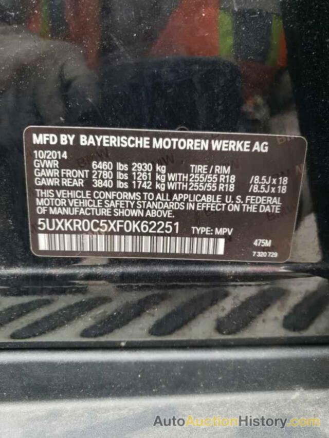 BMW X5 XDRIVE35I, 5UXKR0C5XF0K62251