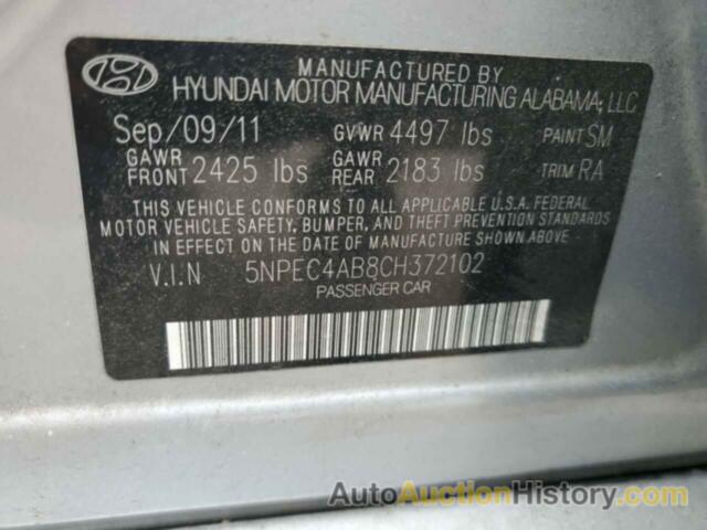 HYUNDAI SONATA SE, 5NPEC4AB8CH372102