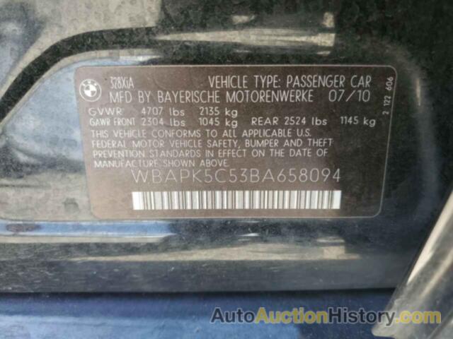 BMW 3 SERIES XI SULEV, WBAPK5C53BA658094