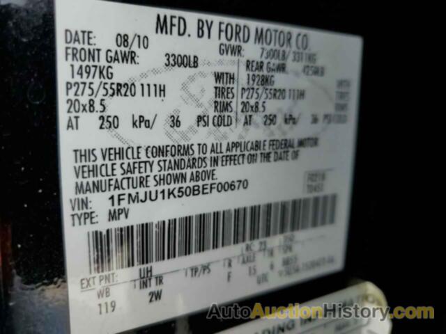 FORD EXPEDITION LIMITED, 1FMJU1K50BEF00670