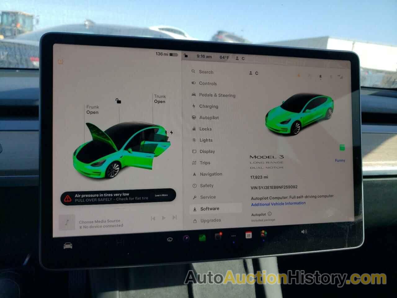 TESLA MODEL 3, 5YJ3E1EB9NF259092