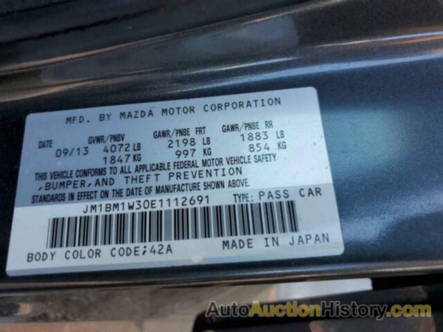 MAZDA 3 GRAND TOURING, JM1BM1W30E1112691