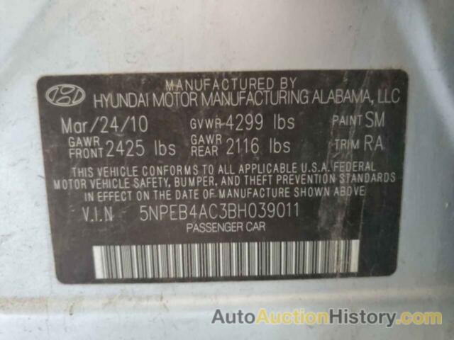 HYUNDAI SONATA GLS, 5NPEB4AC3BH039011