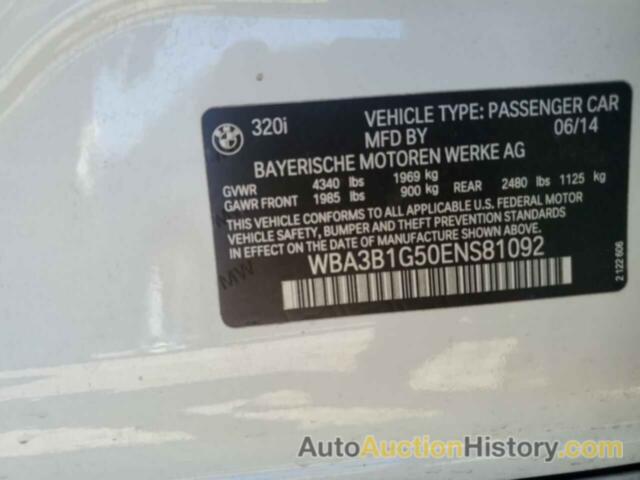 BMW 3 SERIES I, WBA3B1G50ENS81092